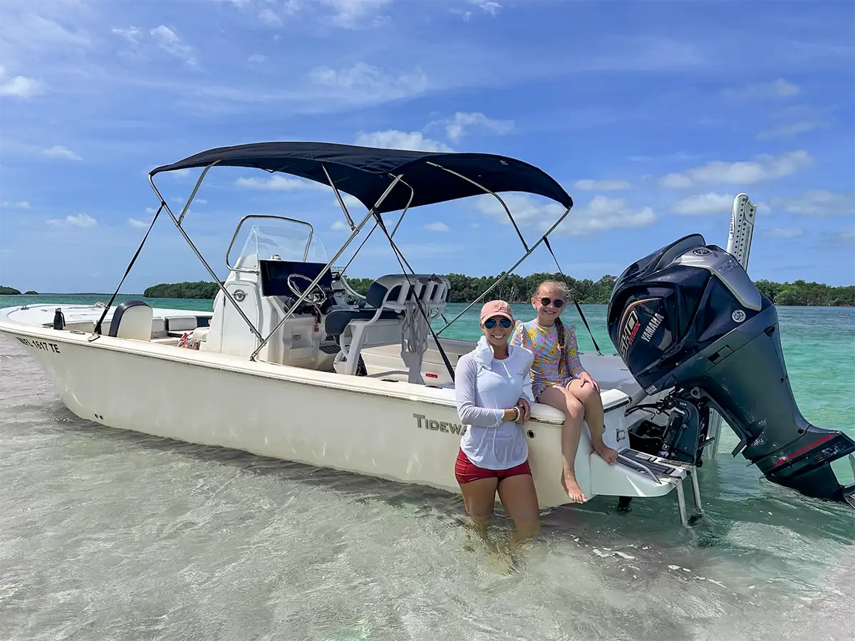 Relaxing at Marvin Key Sandbar